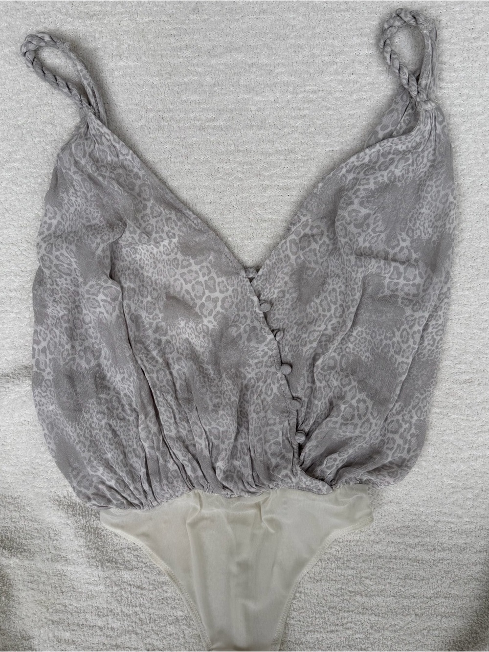 Free People Intimately Bodysuit Grey Size Extra Small